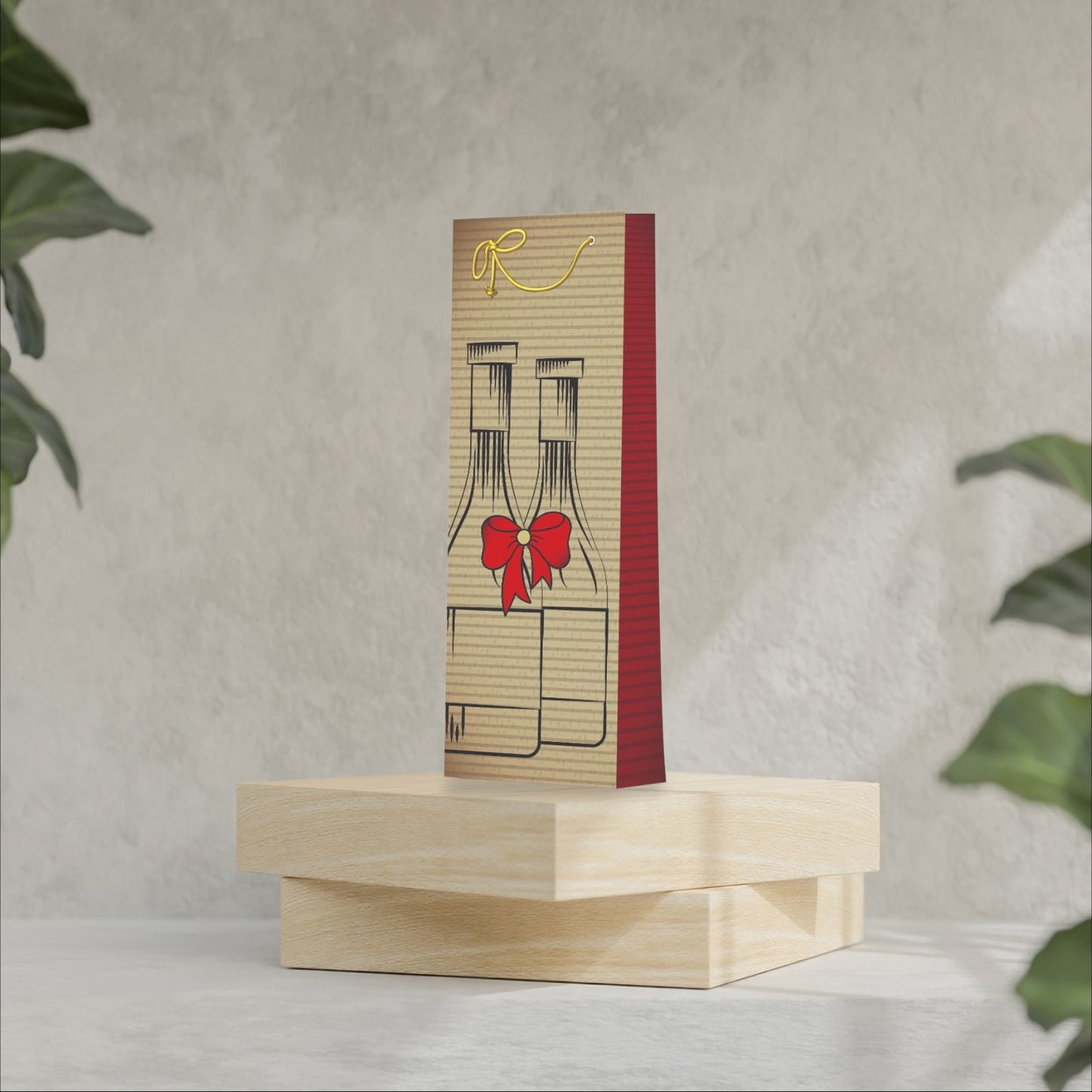 Wine Bottle Paper Bags 12 Pcs