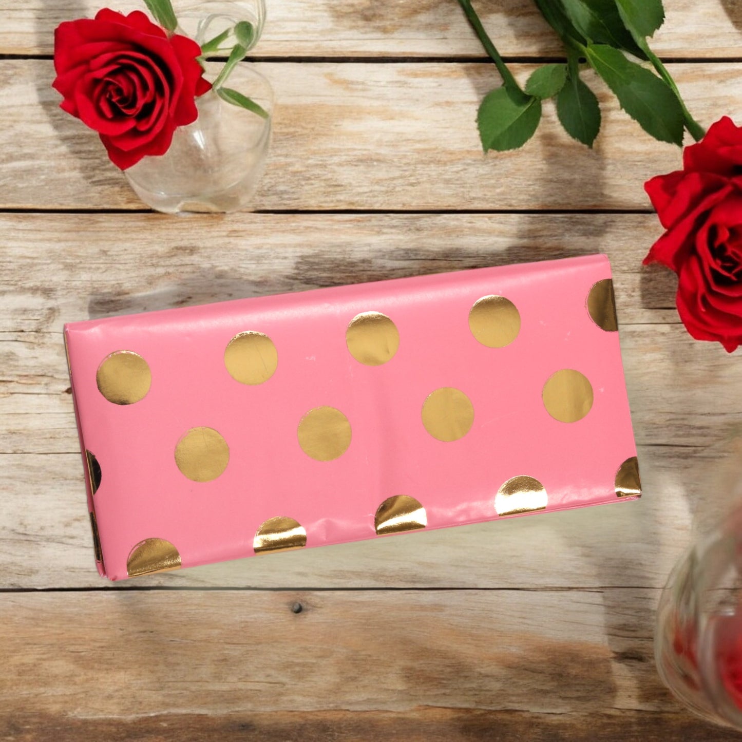 Pastel Light Pink Shagun Wallet Gold Dott Envelope 2 Pcs Per Pack