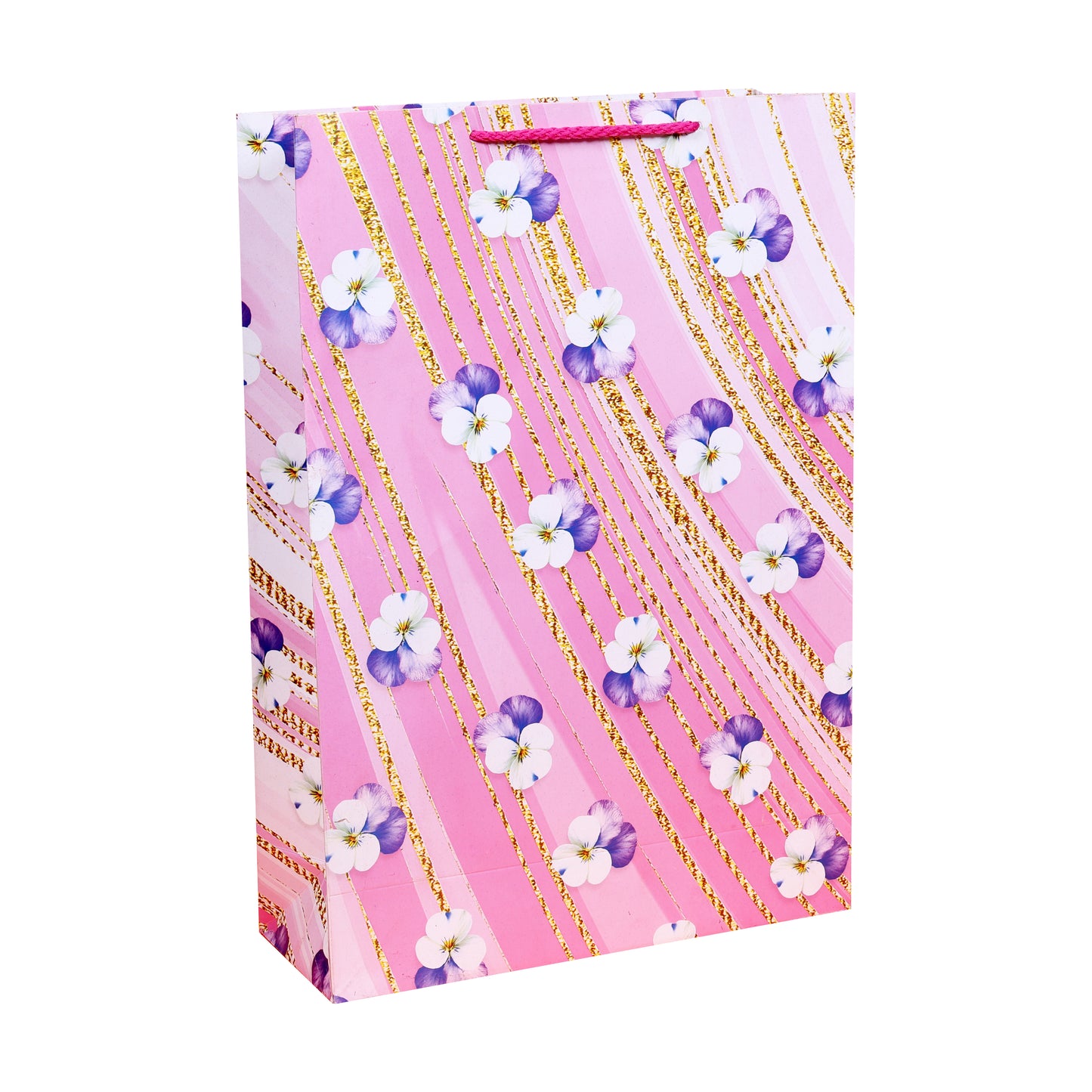 Paper Bags 12 Pcs Medium Size ( (10x14 inch) pink gold