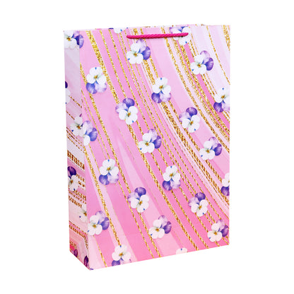 Paper Bags 12 Pcs Medium Size ( (10x14 inch) pink gold