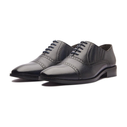Men's Leather Ethan Toe Cap Shoe