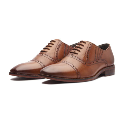 Men's Leather Ethan Toe Cap Shoe