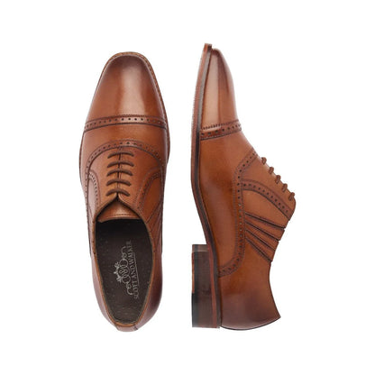 Men's Leather Ethan Toe Cap Shoe