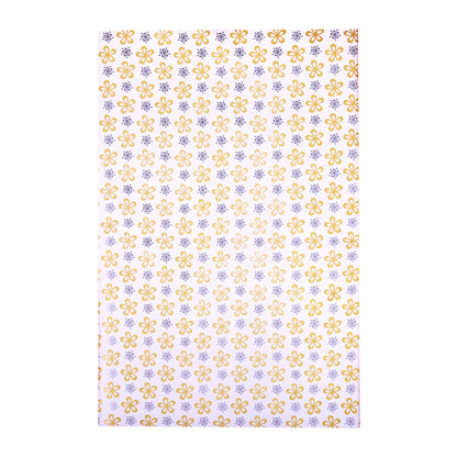 Economy Gift Packing Paper Silver Gold Flower