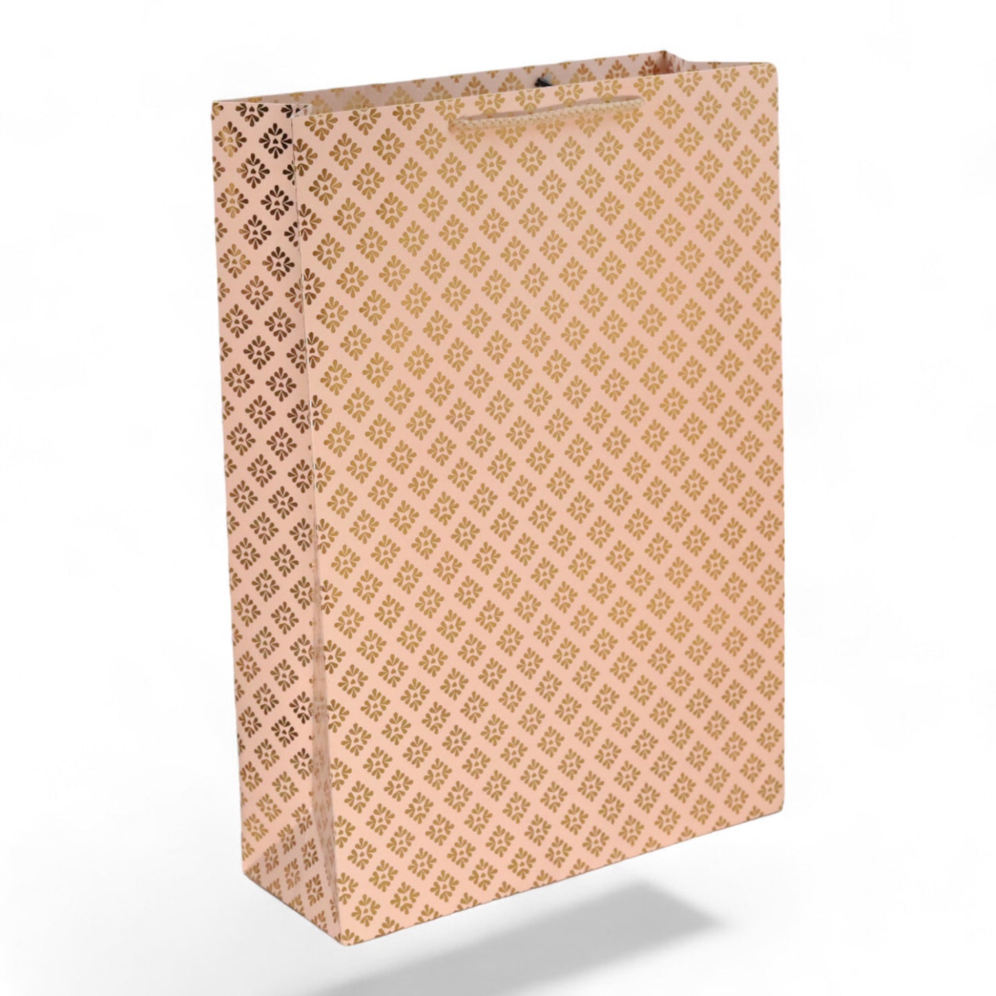 Paper Bags Gold Diamond Foil Print  12 Pcs Medium Size  (10 x 14 inch) Pastel Pink